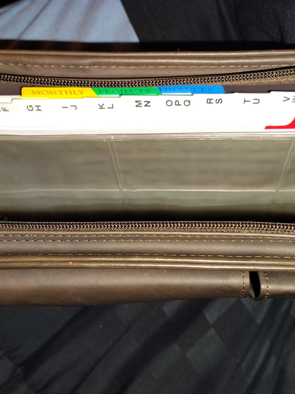 Leather Briefcase Messenger Bag - Brown